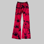 Unbranded Red and Black Tie Dye Wide Leg Leggings