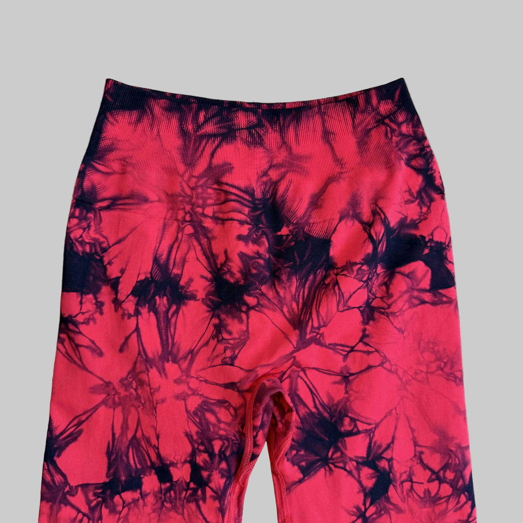 Unbranded Red and Black Tie Dye Wide Leg Leggings