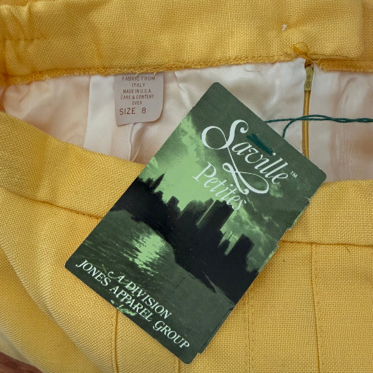 Saville Vintage | NWT Yellow Pleated Pencil Skirt