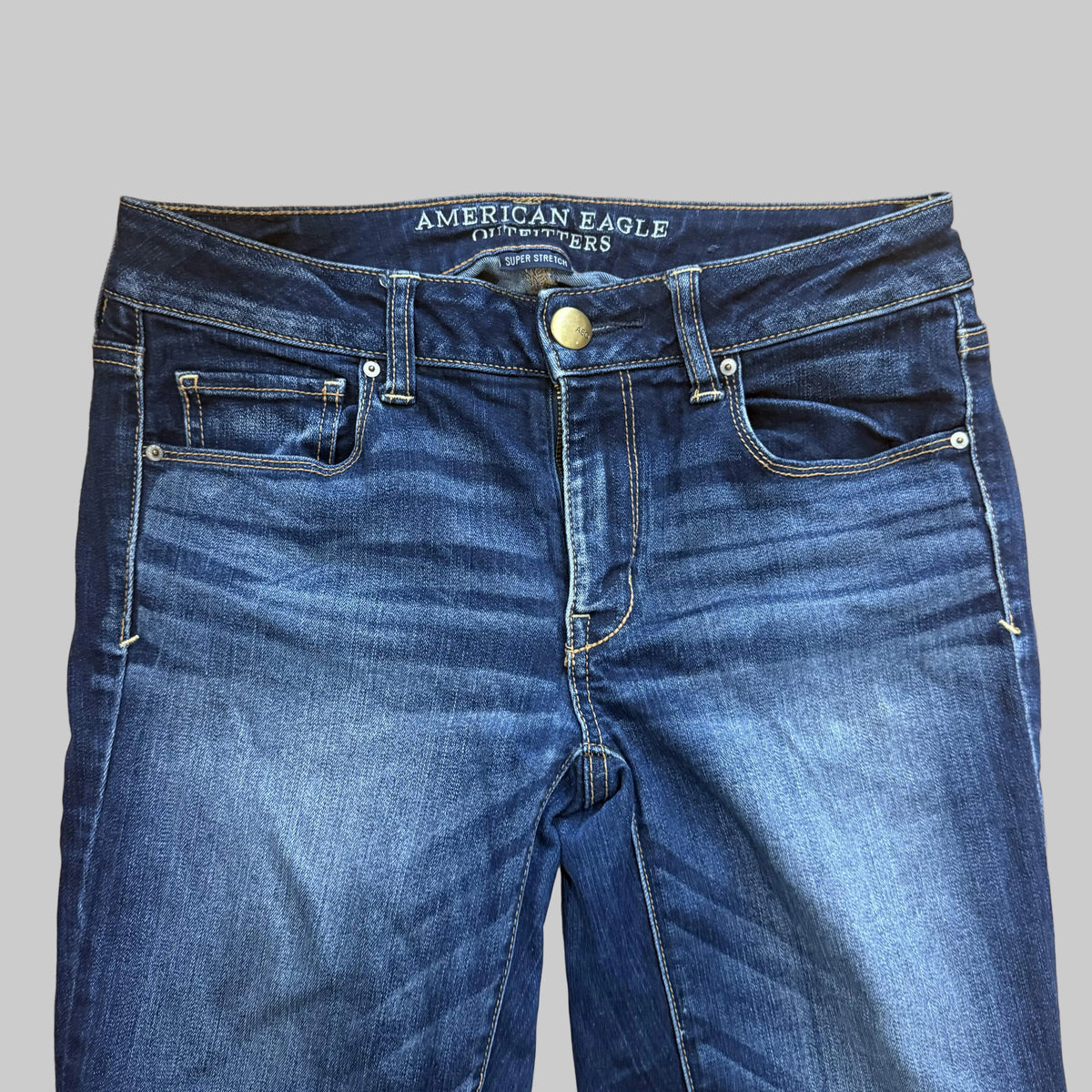 American Eagle | Dark Wash Skinny Super Stretch 6 Long