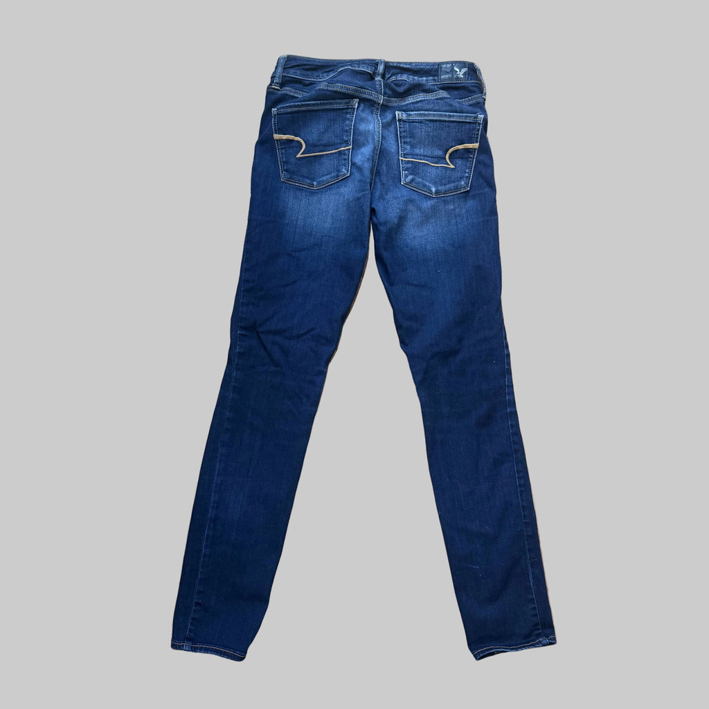 American Eagle | Dark Wash Skinny Super Stretch 6 Long