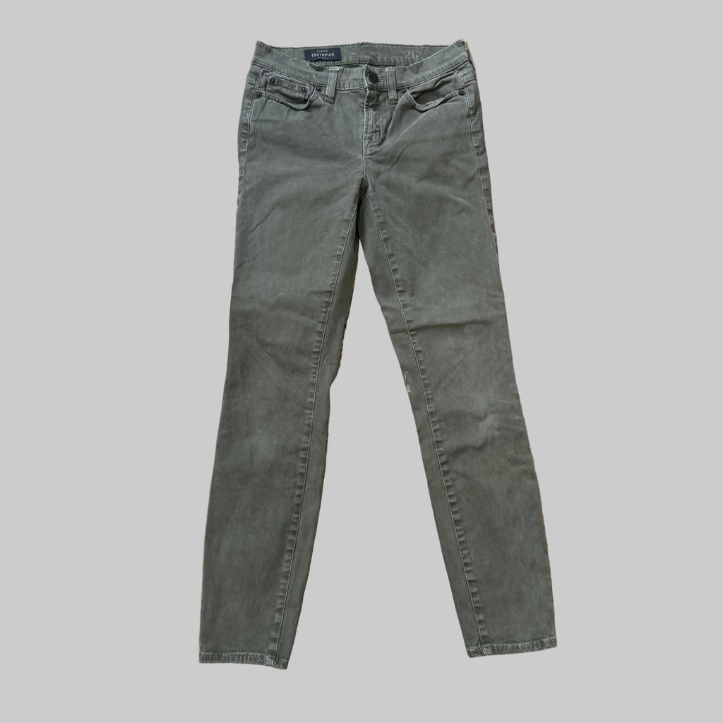 J. Crew | Toothpick Skinny Green Pants Women's 26