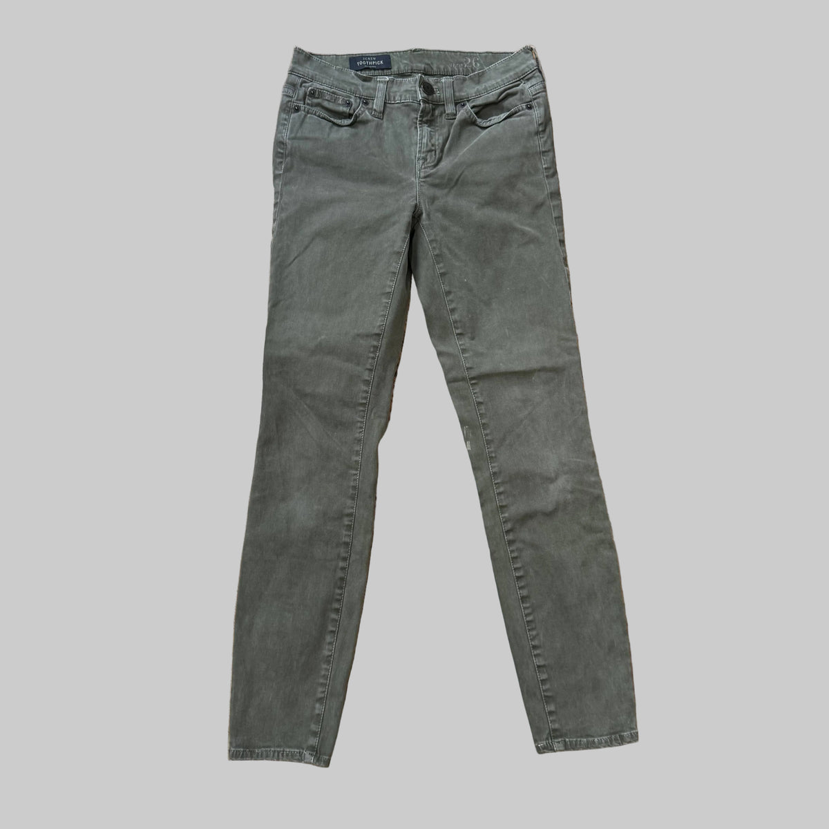 J. Crew | Toothpick Skinny Green Pants Women's 26