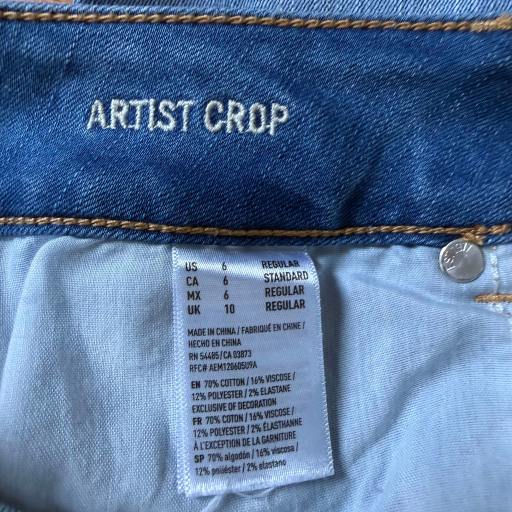 American Eagle | Light Wash Skinny Super Stretch Artist Crop