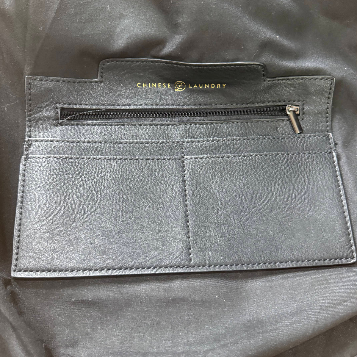 Chinese Laundry | Black Vegan Leather Grommeted Bag